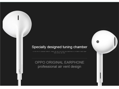 Слушалки с микрофон OPPO MH135 bulk, Бял
