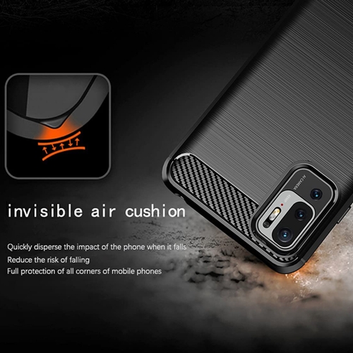 Силиконов Калъф Carbon Fibre Brushed за Xiaomi Poco M3 Pro / Poco M3 5G / Redmi Note 10 5G, Черен