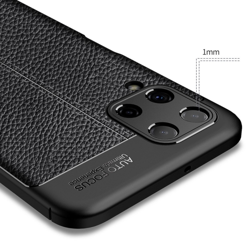 Силиконов калъф Litchi за Samsung Galaxy A22 4G, Черен