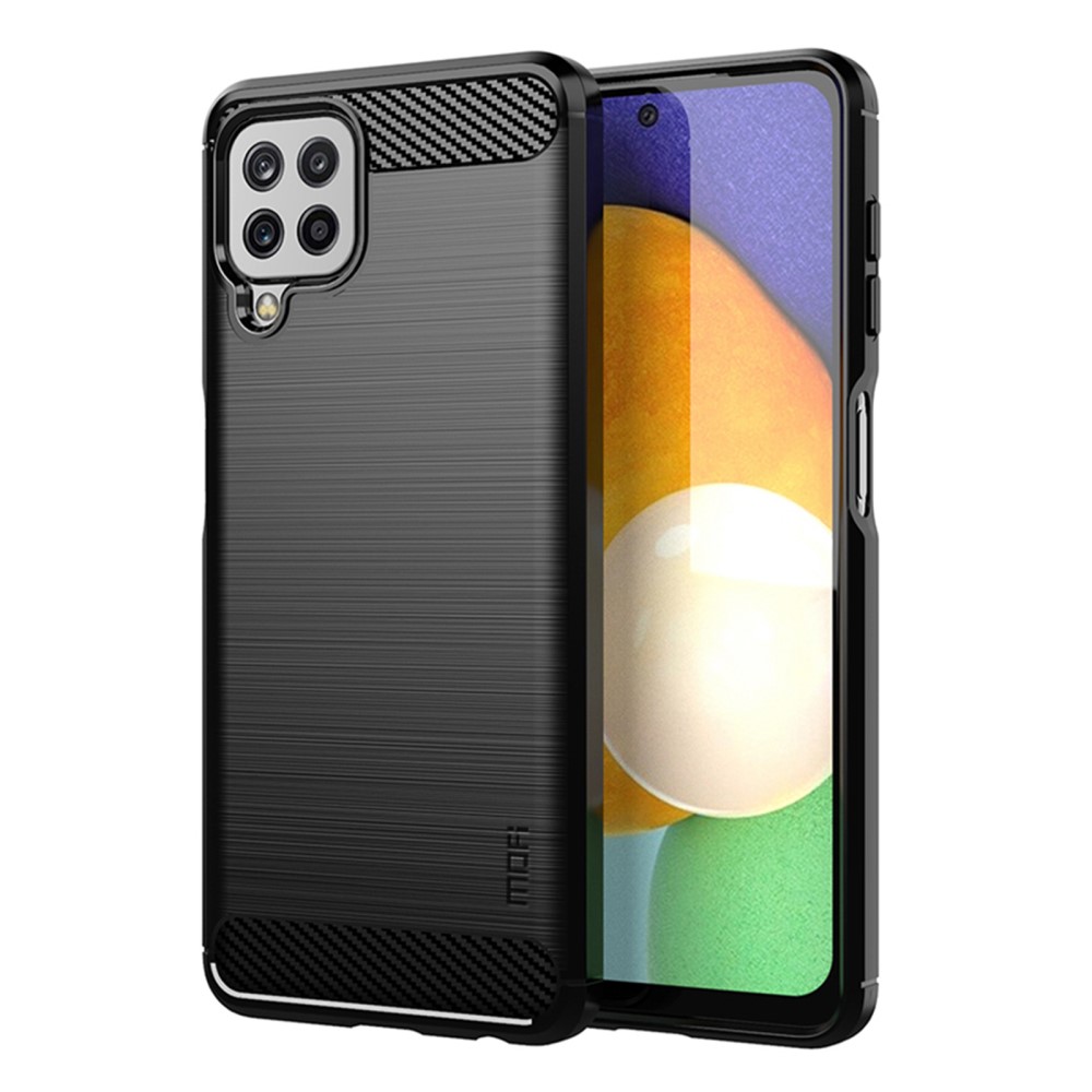 Силиконов Калъф MOFI Carbon Fiber за Samsung Galaxy A22 4G, Черен