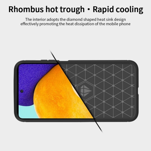 Силиконов Калъф MOFI Carbon Fiber за Samsung Galaxy A22 4G, Черен