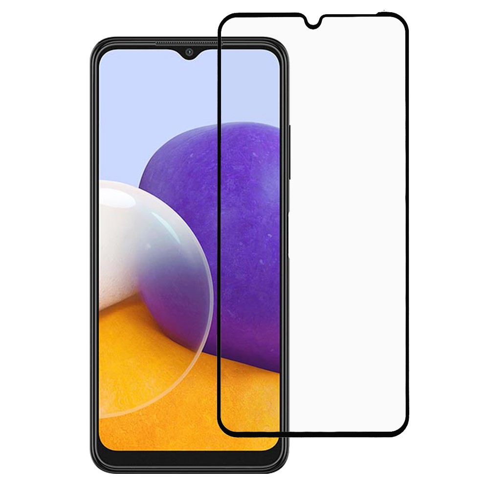 Стъклен Протектор Full Glue за Samsung Galaxy A22 4G, Черен