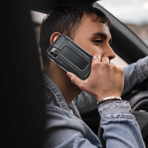 Удароустойчив калъф Armor за iPhone 13 Pro, Черен