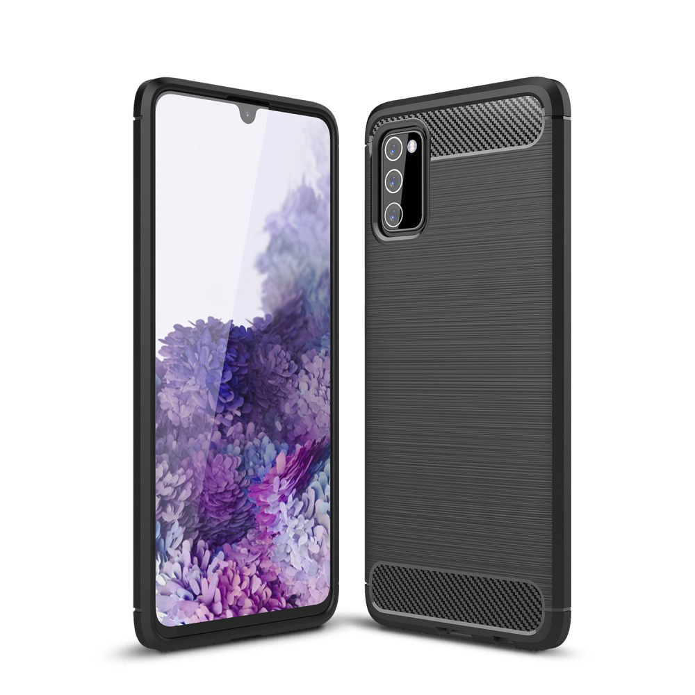 Силиконов калъф Carbon за Samsung Galaxy A03s, Черен