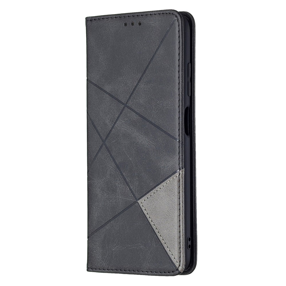 Калъф Тефтер Leather Prismatic за Samsung Galaxy A03s, Черен 