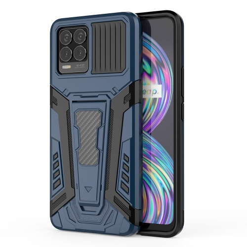 Удароустойчив калъф Kickstand за Realme 8, Син