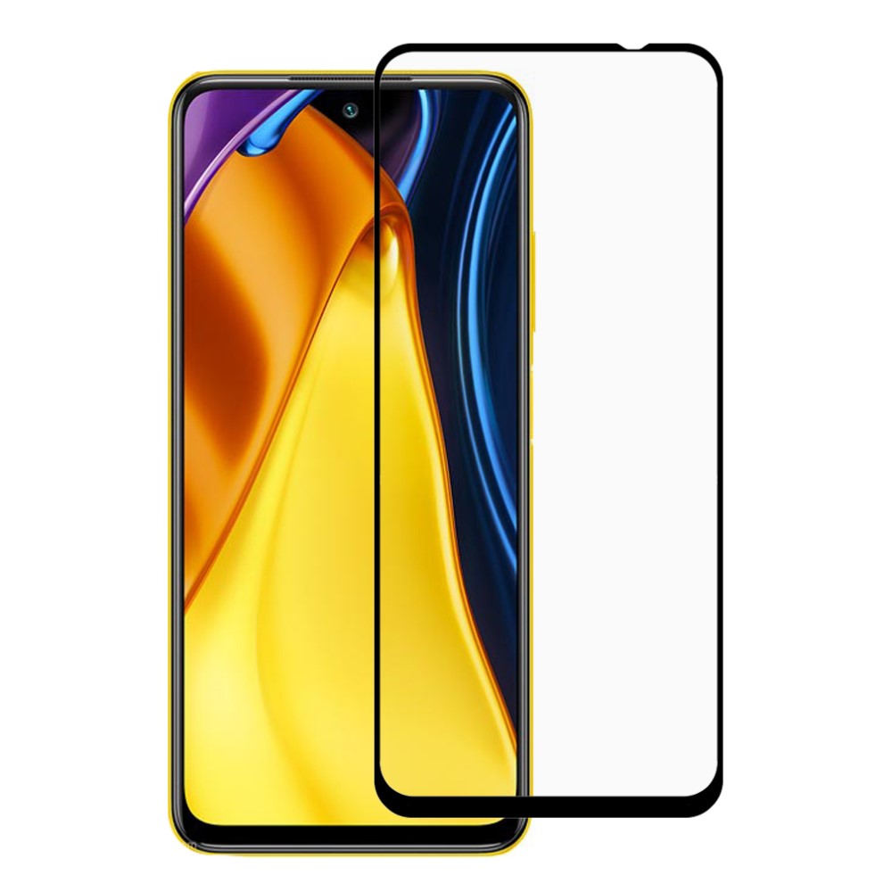 Стъклен Протектор Full Glue за Xiaomi Poco M3 Pro, Черен