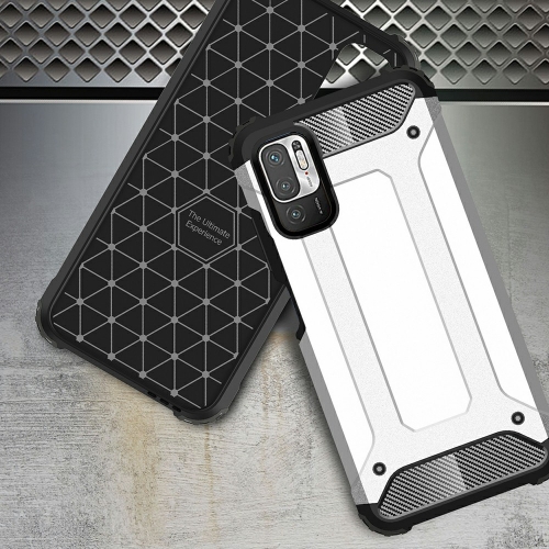 Удароустойчив калъф Armor за Xiaomi Poco M3 Pro 5G/4G/Redmi Note 10 5G, Сребрист