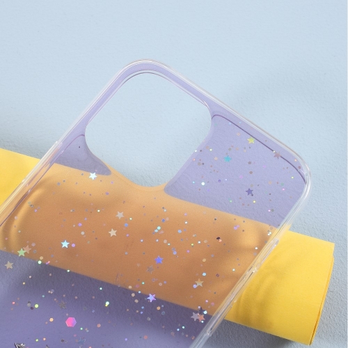 Силиконов калъф Starry Sky за iPhone 13 Pro Max, Лилав