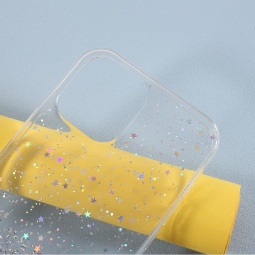 Силиконов калъф Sparkle Starry Sky за iPhone 13 Pro Max, Прозрачен