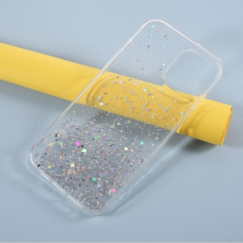Силиконов калъф Sparkle Starry Sky за iPhone 13 Pro Max, Прозрачен