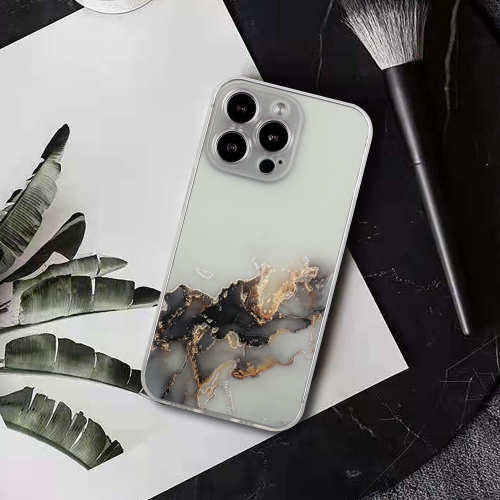 Силиконов калъф Marble за iPhone 13 Pro Max, Черен Мрамор