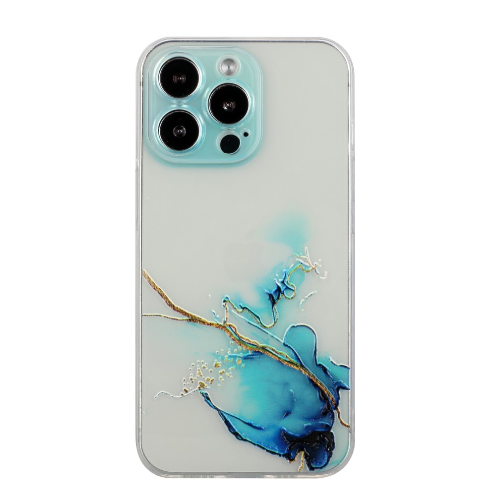 Силиконов калъф Marble за iPhone 13 Pro Max, Син Мрамор