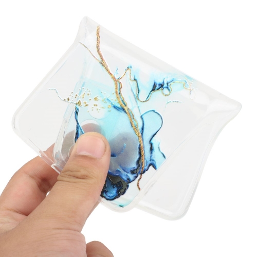 Силиконов калъф Marble за iPhone 13 Pro Max, Син Мрамор