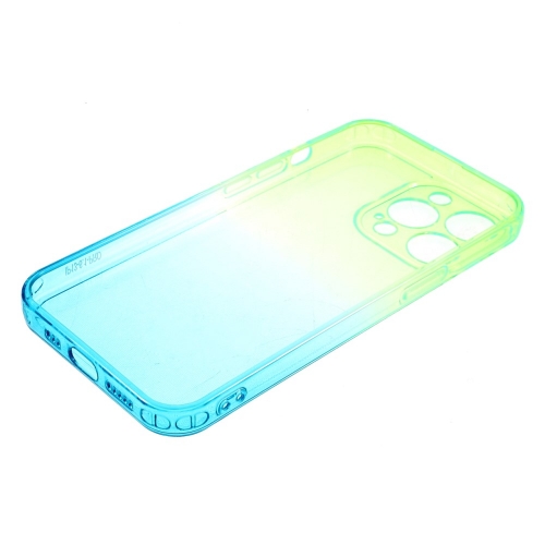 Силиконов калъф Camera Protection за iPhone 13 Pro, Зелено и Синьо