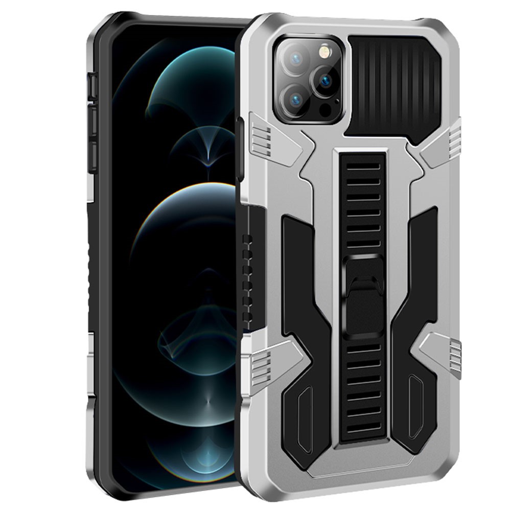 Удароустойчив Калъф Warrior Kickstand за iPhone 13 Pro , Сребро