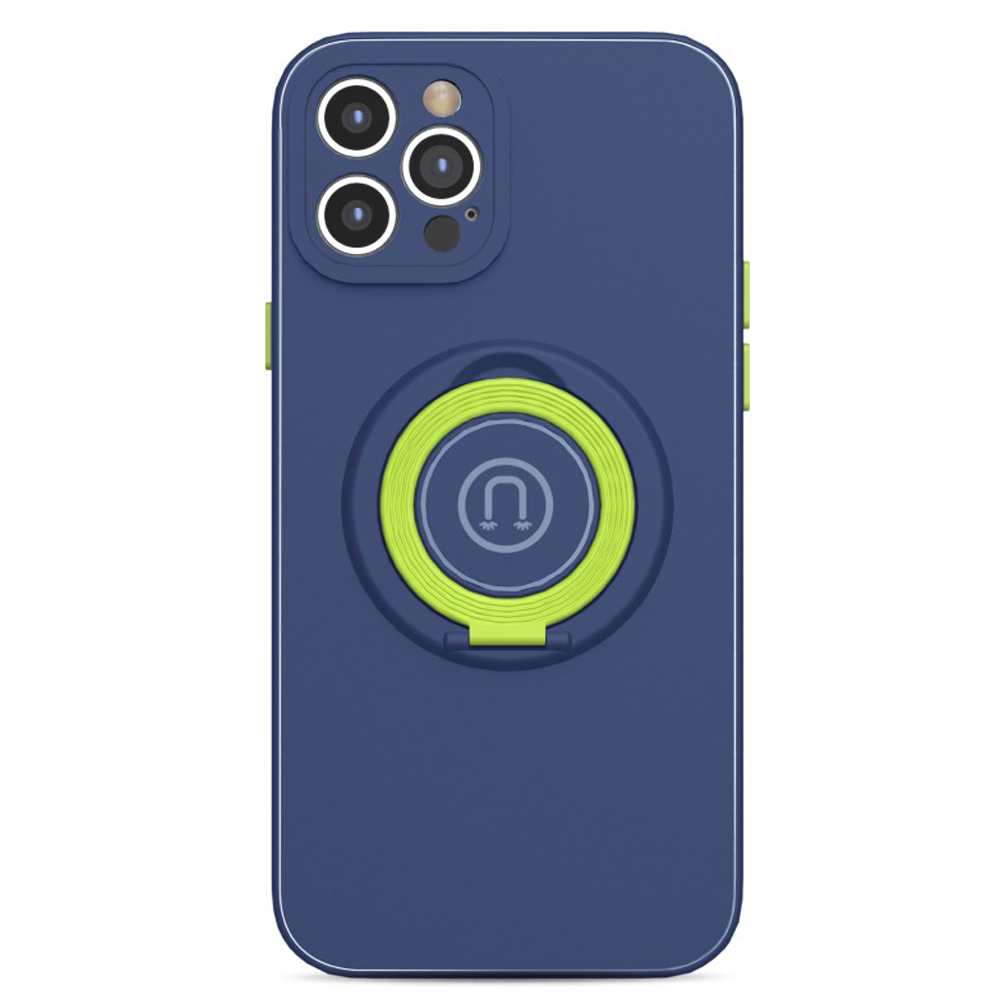 Силиконов калъф Ring Kickstand за iPhone 13 Pro, Син
