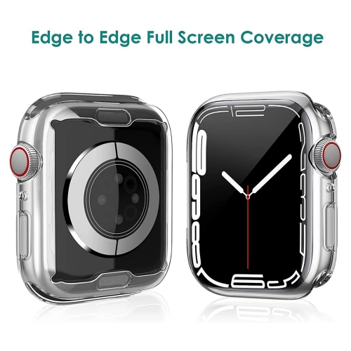 Силиконов калъф All-round Protection за Apple Watch Series 7 45mm, Прозрачен
