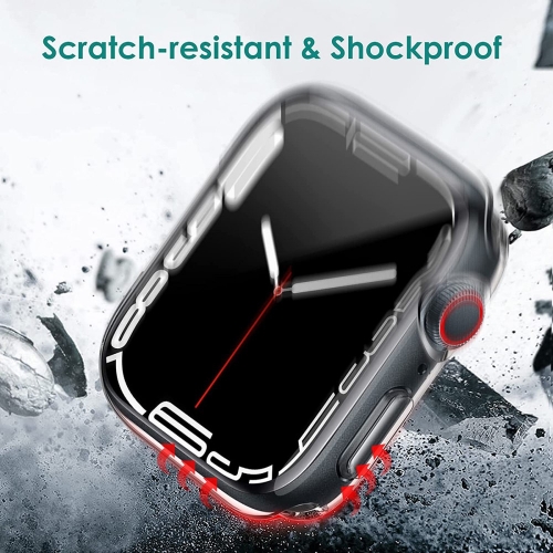 Силиконов калъф All-round Protection за Apple Watch Series 7 45mm, Прозрачен