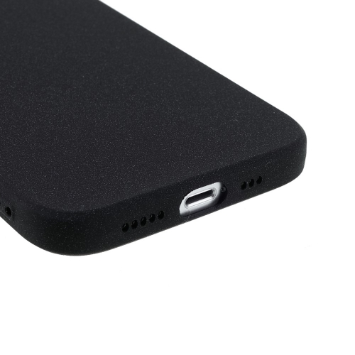 Матиран Силиконов Калъф Matte Wear-Resistant за iPhone 13 mini, Черен