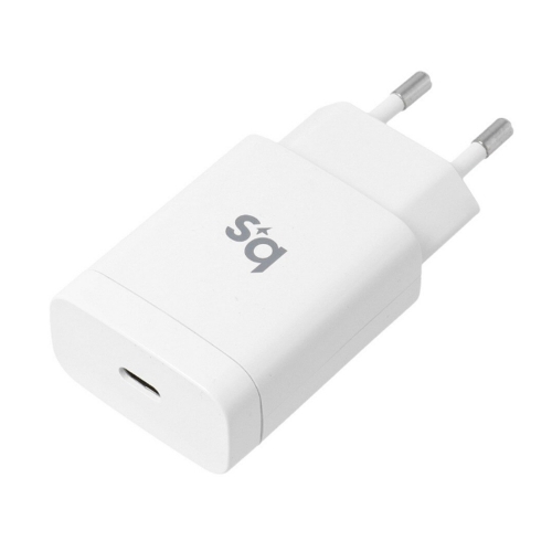 Зарядно за iPhone X/11/12/13, 220V, Blue Star, 18W, PD, с кабел USB C към Lightning, Бял