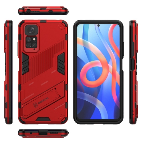 Удароустойчив калъф Hybrid Design за Xiaomi Redmi Note 11 4G, Червен