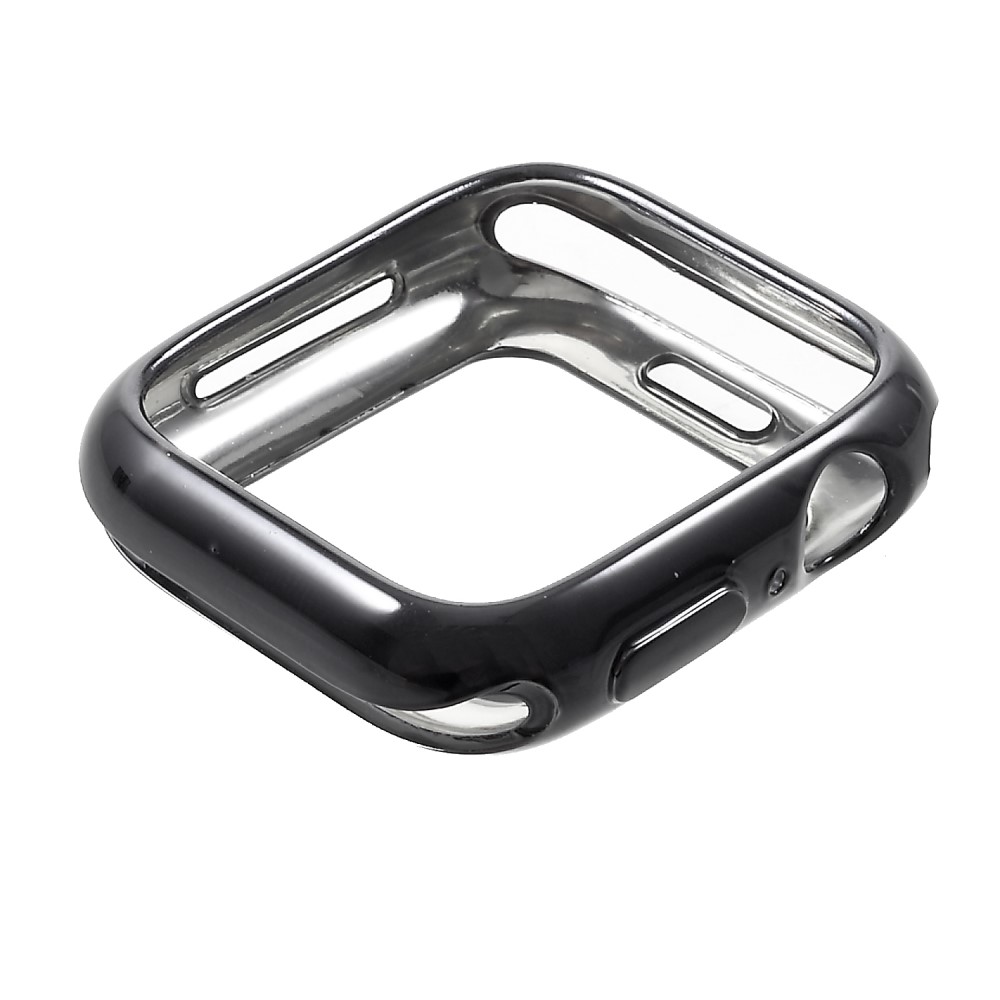 Силиконов бъмпер Electroplated за часовник Apple Watch Series 4 40mm, Черен