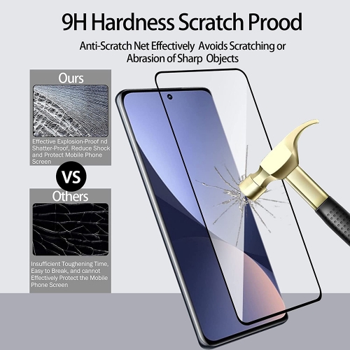 Стъклен протектор 5D Full Glue за Xiaomi 12 Pro, Черен