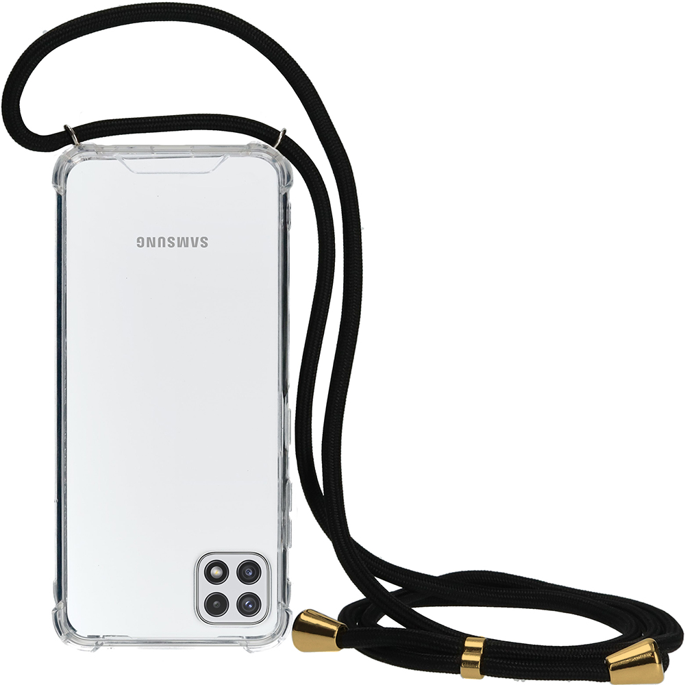 Силиконов калъф с връзка Cord Case за Samsung Galaxy A22 5G, Прозрачен