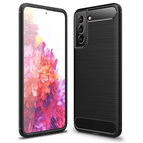 Силиконов Калъф Carbon за Samsung Galaxy S21 FE, Черен