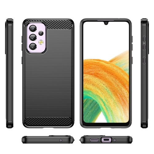 Силиконов Калъф Carbon за Samsung Galaxy A33 5G, Черен