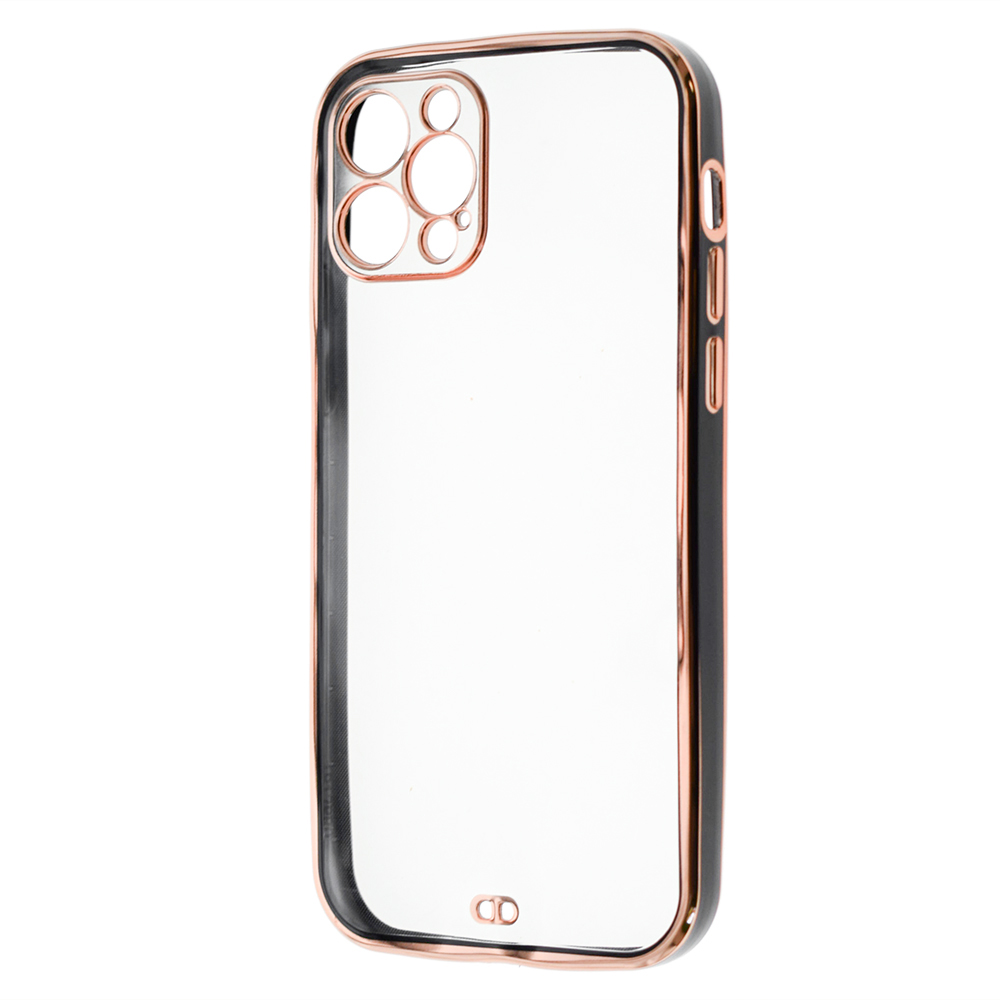 Силиконов калъф Luxury за iPhone 12 Pro, Черен