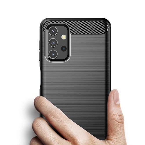 Силиконов Калъф Carbon Fibre Brushed за Samsung Galaxy A13 4G, Черен