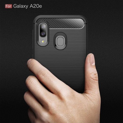 Силиконов калъф Carbon за Samsung Galaxy A20E, Черен