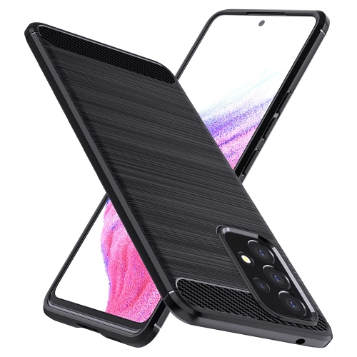 Силиконов Калъф Carbon Fibre Brushed за Samsung Galaxy A53 5G, Черен