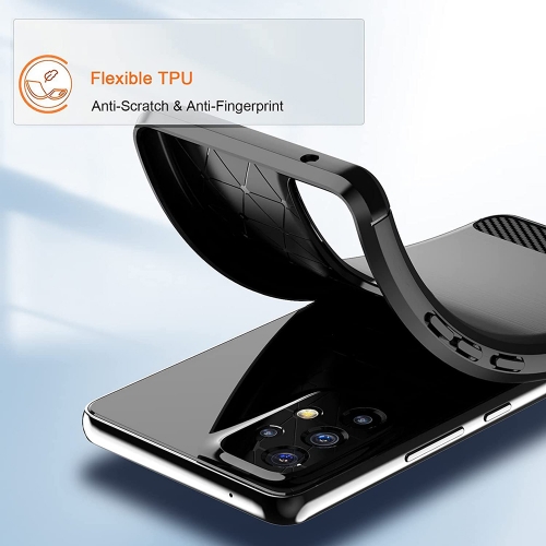 Силиконов Калъф Carbon Fibre Brushed за Samsung Galaxy A53 5G, Черен