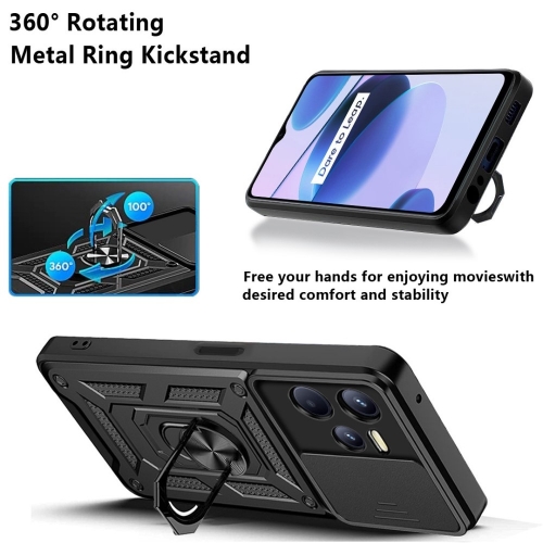 Удароустойчив калъф Slide Case за Realme C35, Черен