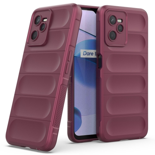 Силиконов калъф Wear-resistant за Realme C35, Тъмно червен