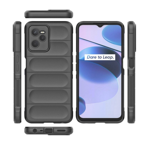 Силиконов калъф Wear-resistant за Realme C35, Тъмно сив