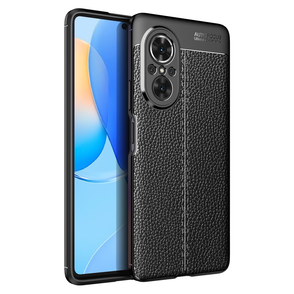 Силиконов калъф Litchi Texture за Huawei nova 9 SE/Honor 50 SE, Черен