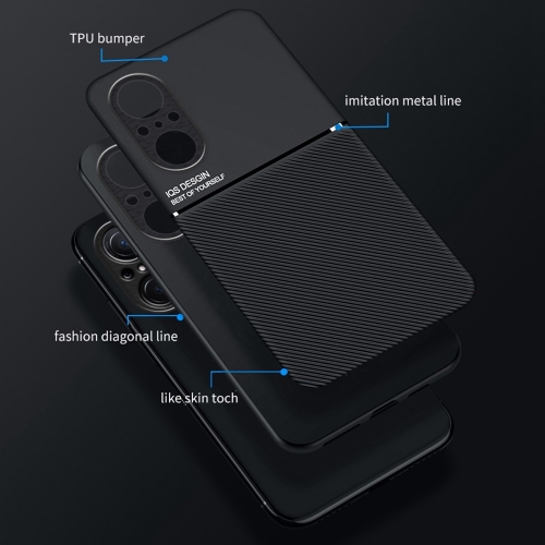 Удароустойчив калъф Built-in Metal Sheet за Huawei nova 9 SE, Черен