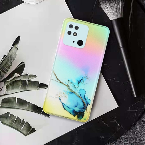 Силиконов Калъф Marble за Xiaomi Redmi 10C, Син