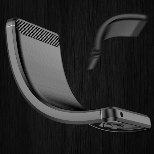 Силиконов Калъф Carbon Fibre Brushed за Samsung Galaxy S22 Ultra 5G, Черен