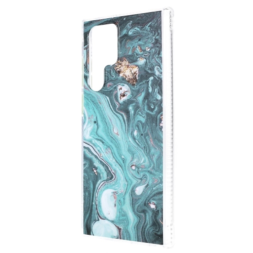 Силиконов калъф Marble за Samsung Galaxy S22 Ultra 5G, Зелен