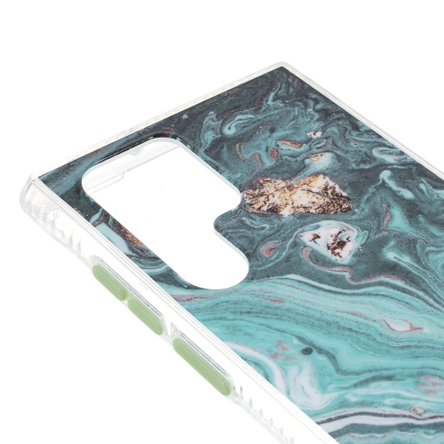 Силиконов калъф Marble за Samsung Galaxy S22 Ultra 5G, Зелен