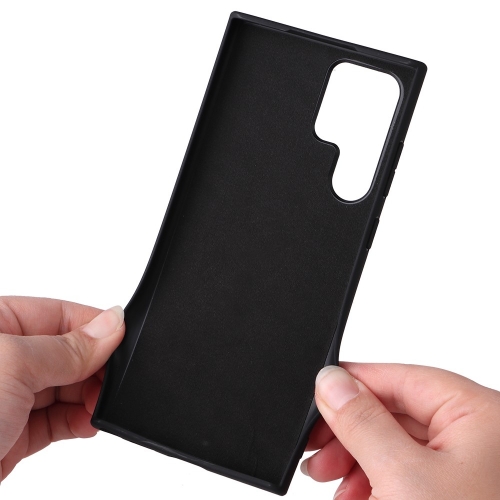 Удароустойчив калъф Fiber Texture за Samsung Galaxy S22 Ultra 5G, Черен