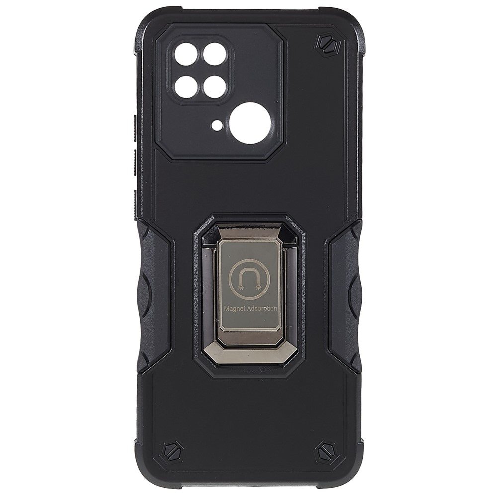 Удароустойчив калъф Kickstand Ring за Xiaomi Redmi 10C, Черен