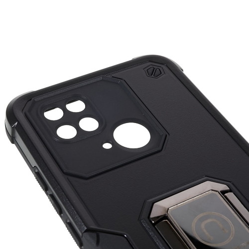 Удароустойчив калъф Kickstand Ring за Xiaomi Redmi 10C, Черен