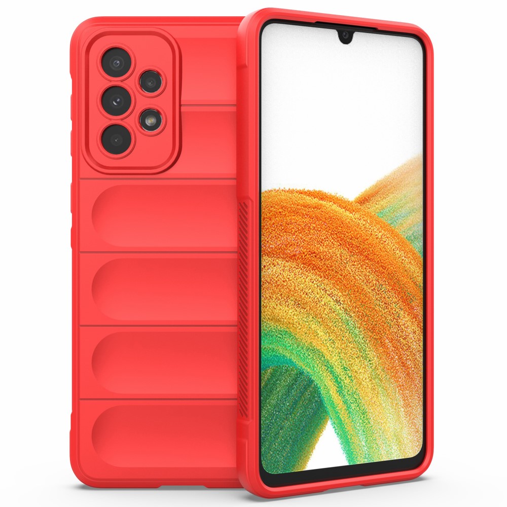 Силиконов калъф Wear-resistant за Samsung Galaxy A33 5G, Червен