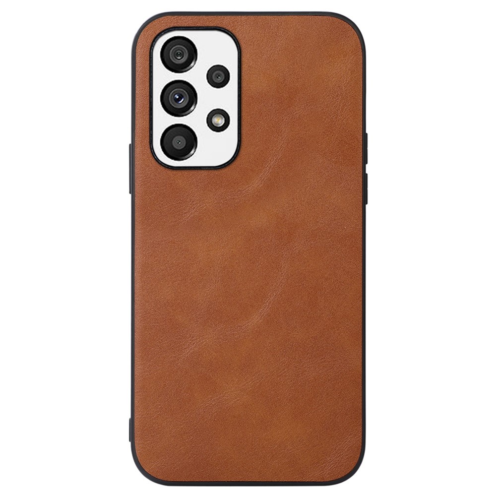 Удароустойчив гръб Leather Coated за Samsung Galaxy A33 5G, Кафяв